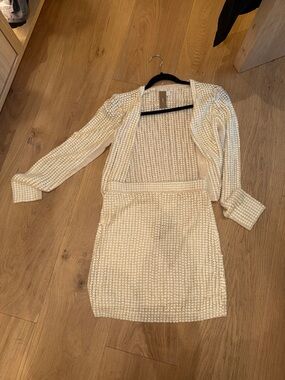 J. Crew Cream Knit Two-Piece Dress Set